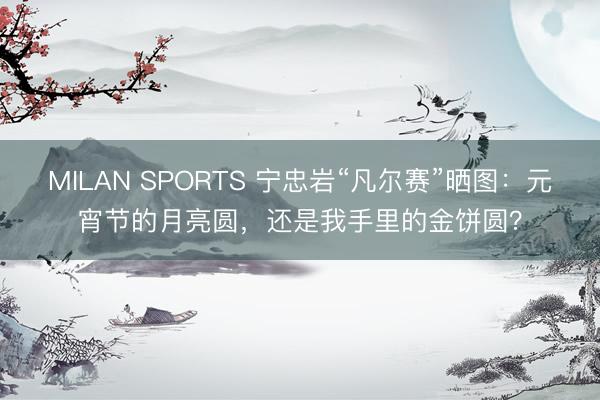 MILAN SPORTS 宁忠岩“凡尔赛”晒图：元宵节的月亮圆，还是我手里的金饼圆？